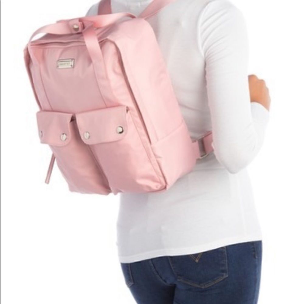 Madden Girl Pink Backpack w/ silver hardware